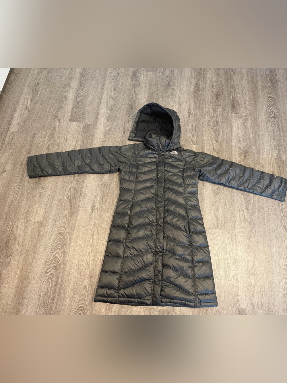 The North Face Metropolis Parka II Black Down Quilted Puffer Coat Medium W/ Hood
